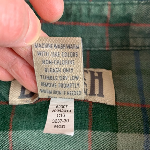 Duluth Trading Co Green & Blue Plaid XL Mens Flannel Shirt - Picture 6 of 15